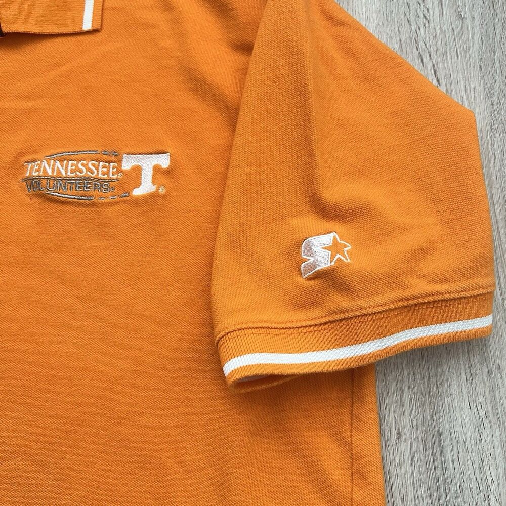 Starter Tennessee Volunteers Polo Shirt Mens XL Orange NCAA Vols Embroidered - Picture 5 of 9